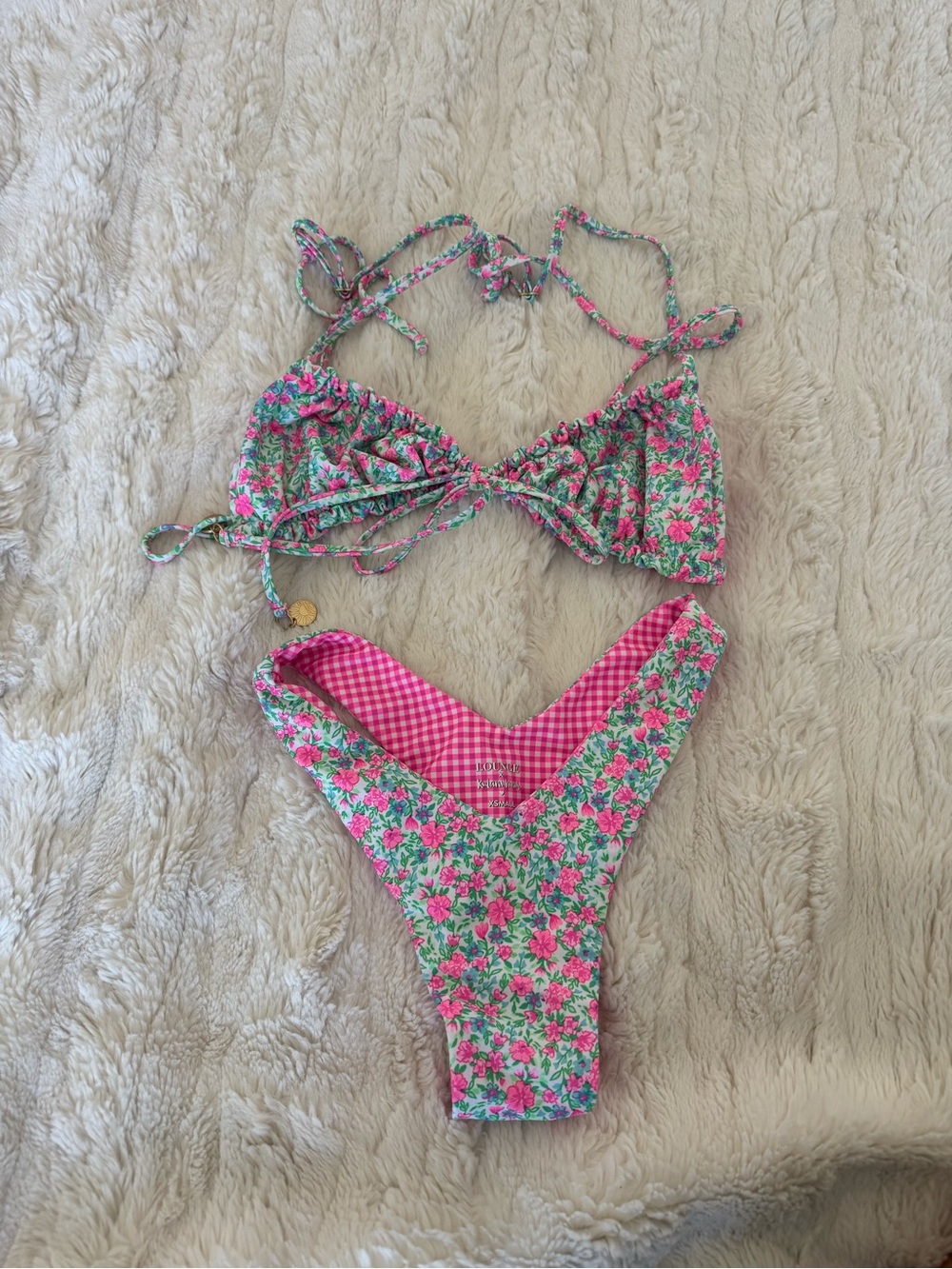 Kulani Kinis Sweet Pea Bikini Set - Small Top, XS Bottom - New without tags